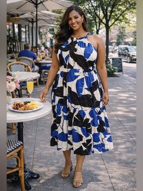 Sophia Vergara Print Dress XXL